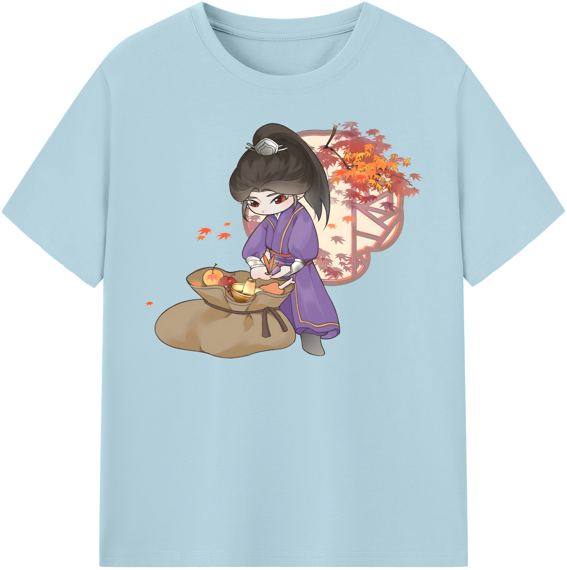 （画像用） Ne Zha 2 ナタ 魔童の大暴れ 綿100％半袖Tシャツ（フロントプリント）